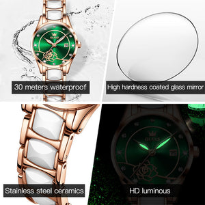 OLEVS Luxury Women's Camellia Quartz Watch