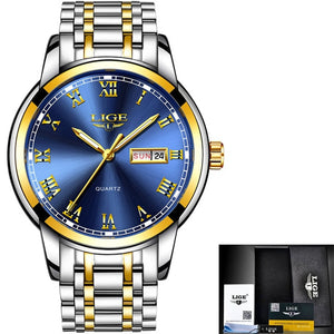 LIGE Men's Stainless Steel Watch