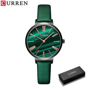 CURREN Leather Strap Quartz Women's Watch