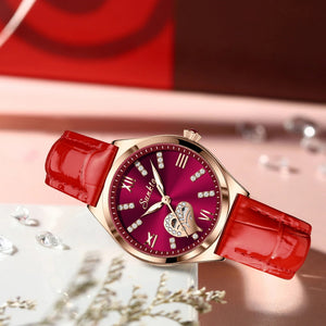 LIGE Branded SUNKTA Women Watches Leather Band