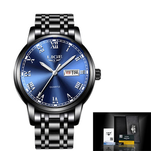 LIGE Men's Stainless Steel Watch