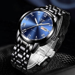 LIGE Men's Stainless Steel Watch