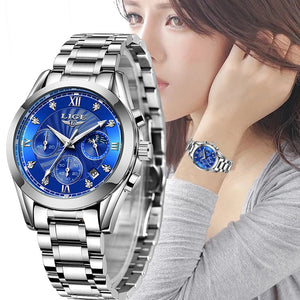 LIGE Women's Watches Stainless Steel