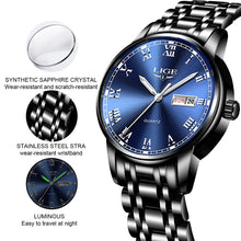 LIGE Men's Stainless Steel Watch