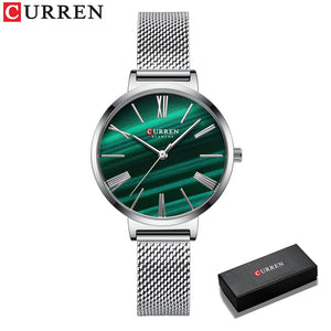 CURREN Leather Strap Quartz Women's Watch