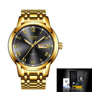 LIGE Men's Stainless Steel Watch