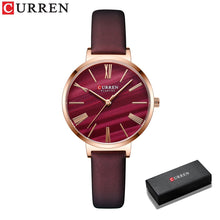 CURREN Leather Strap Quartz Women's Watch