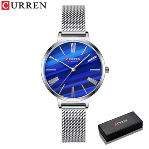 CURREN Leather Strap Quartz Women's Watch