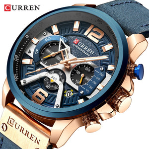 CURREN Casual Leather Band Sport Watches