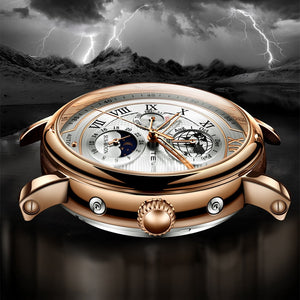 TEVISE Men's Mechanical Watch with Moon Phase