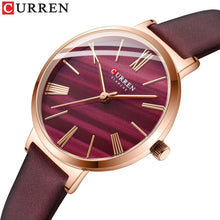 CURREN Leather Strap Quartz Women's Watch