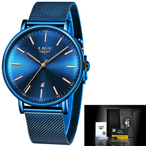 LIGE Men's Ultra Thin Watch