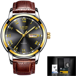 LIGE Brand Men's Stainless Steel Sports Watch