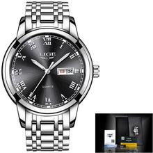 LIGE Brand Men's Stainless Steel Sports Watch