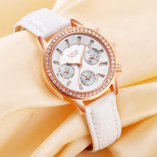 LIGE Brand  Casual Women's Quartz Watch Leather Band