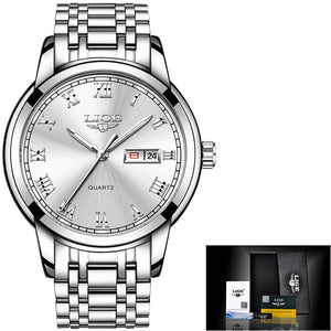 LIGE Brand Men's Stainless Steel Sports Watch