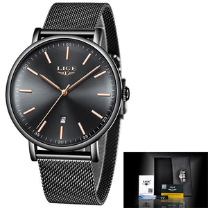 LIGE Men's Ultra Thin Watch