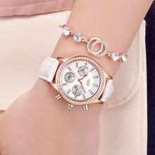 LIGE Brand  Casual Women's Quartz Watch Leather Band