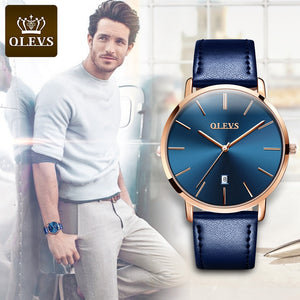 OLEVS Men's Waterproof Ultra Thin Quartz Watch