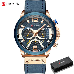 CURREN Casual Leather Band Sport Watches