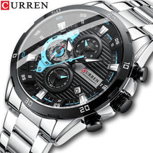 CURREN Men's Stainless Steel Luminous Dial Watch