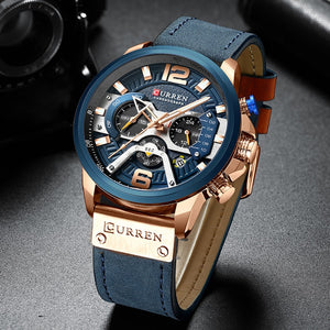 CURREN Casual Leather Band Sport Watches