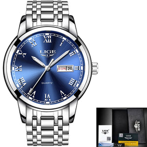 LIGE Men's Stainless Steel Watch