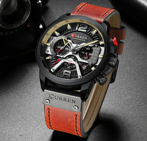 CURREN Casual Leather Band Sport Watches