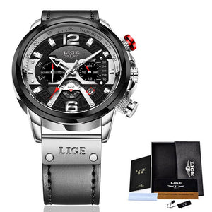 LIGE Men's  Sports Watch Men With Automatic Calendar