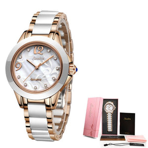 LIGE SUNKTA Women's Rose Gold Quartz Watch