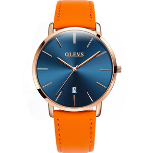 OLEVS Men's Waterproof Ultra Thin Quartz Watch