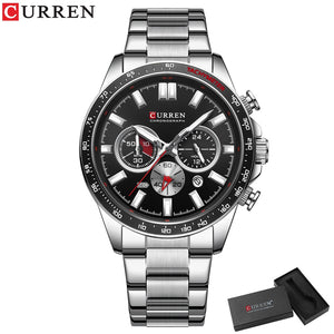 CURREN Men's Stainless Steel Quartz Watch