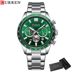 CURREN Men's Stainless Steel Quartz Chronograph Watch