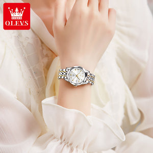 OLEVS Women's Elegant Rhombus Mirror Quartz Watch