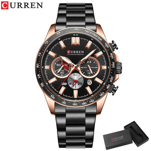 CURREN Men's Stainless Steel Quartz Watch