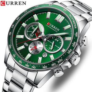 CURREN Men's Stainless Steel Quartz Chronograph Watch