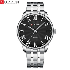 CURREN Roman Numeral Stainless Steel Quartz Watch